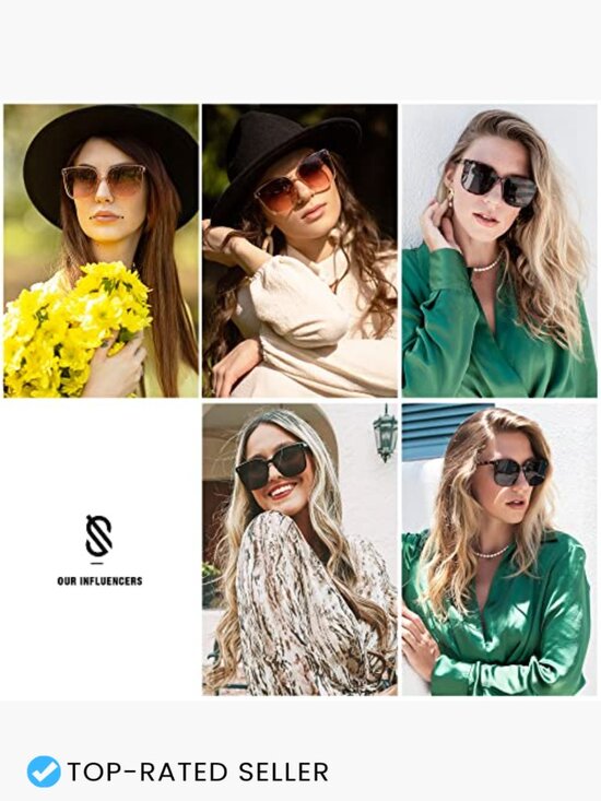 Vintage Style Square Sunglasses UV400 Protection for Women Men main image 7
